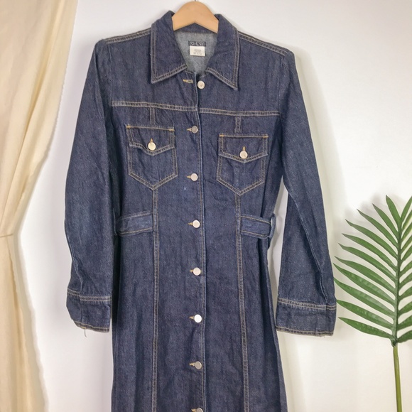 Vintage Denim Long Sleeve Dress - Picture 4 of 7